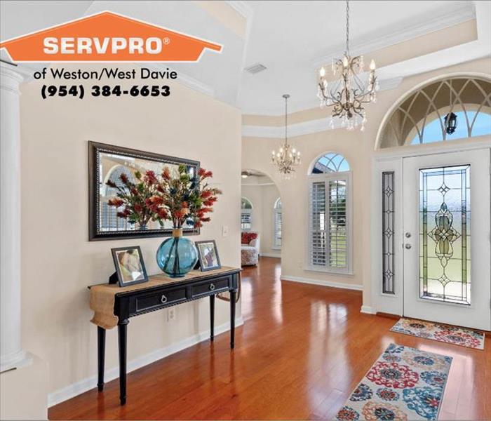 Entry way with SERVPRO logo.